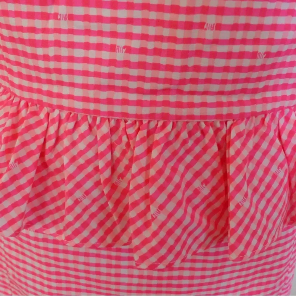 Lilly Pulitzer Strapless Seersucker Lowe Dress With Peplum Size 2 - Picture 3 of 8